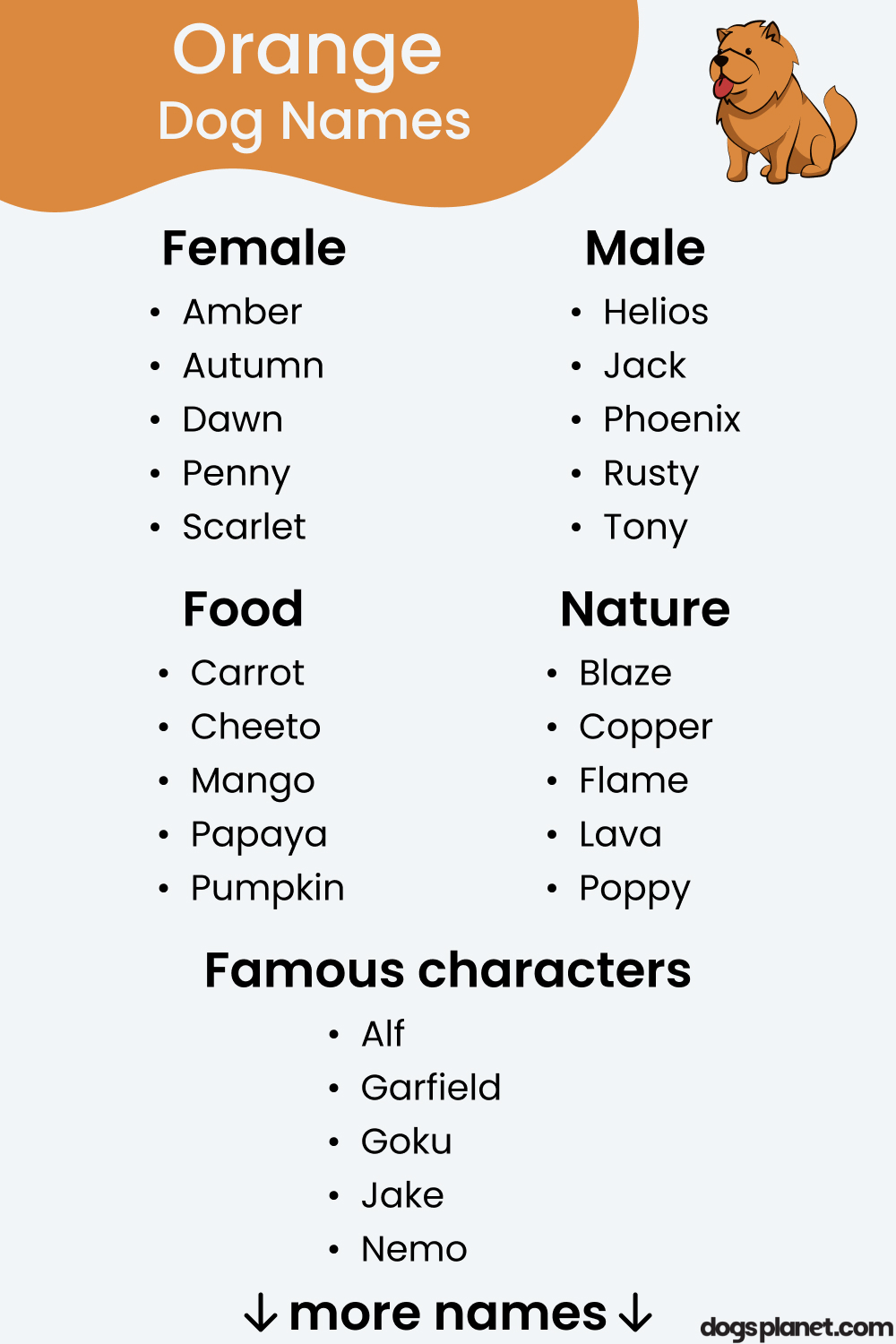 300+ Orange Dog Names For Your Pup